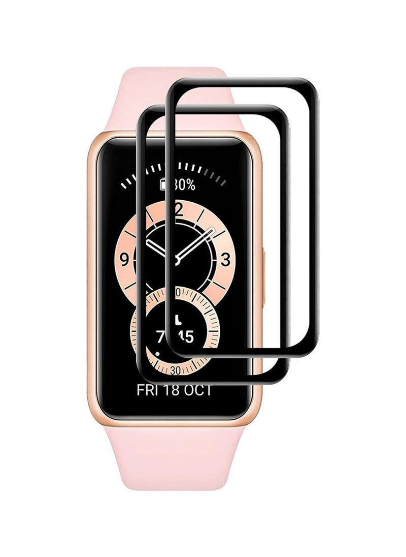 X-level 2 Pack Compatible with Honor Band 7 Screen Protector, 3D Curved Full Coverage TPU Anti-scratch Bubble Free Anti-Fingerprint Easy Install Clear HD Screen Protector for Honor Band 7  - Image 1