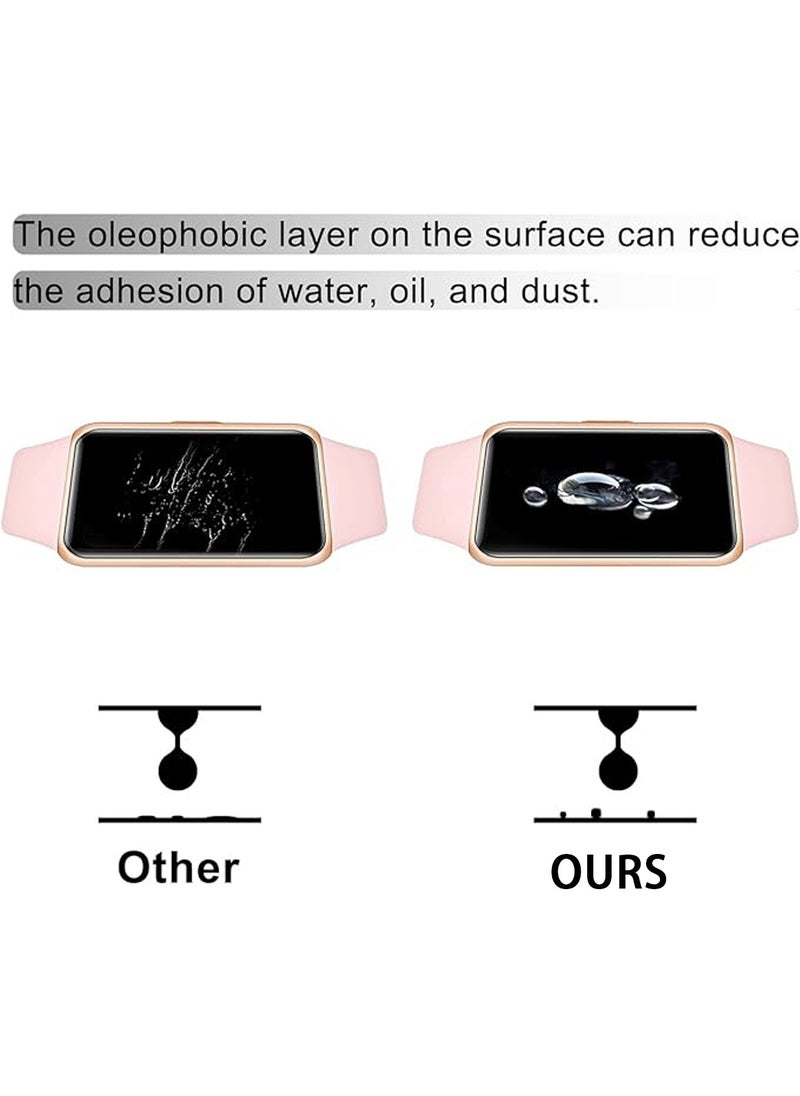 X-level 2 Pack Compatible with Honor Band 7 Screen Protector, 3D Curved Full Coverage TPU Anti-scratch Bubble Free Anti-Fingerprint Easy Install Clear HD Screen Protector for Honor Band 7  - Image 3