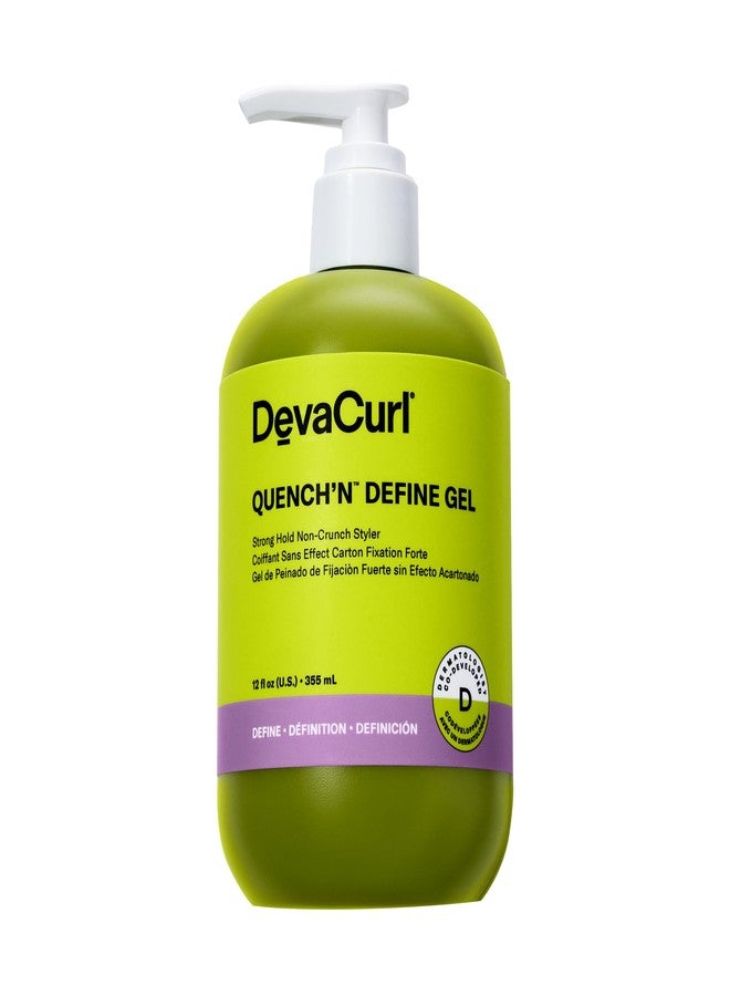 DevaCurl جيل ديفا كيرل كوينش آند ديفين بقوة تثبيت قوية غير متقشر، 12 أونصة | يدوم حتى 7 أيام | يقفل ويرطب التجاعيد | يعزز اللمعان - Image 1
