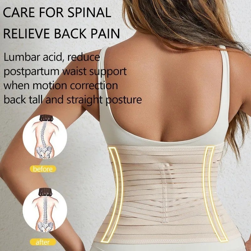 Bluejw Tummy Wrap Waist Trainer for Women - Belly Body Shaper, Postpartum Abdominal Support Pregnancy Belt, Waist Trimmer, Slimming Weight Loss Belt - Image 4