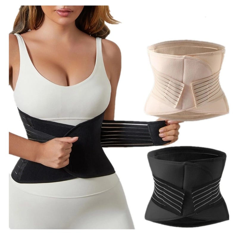 Bluejw Tummy Wrap Waist Trainer for Women - Belly Body Shaper, Postpartum Abdominal Support Pregnancy Belt, Waist Trimmer, Slimming Weight Loss Belt - Image 2