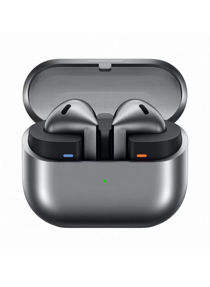 Samsung 48 mAh Galaxy Buds 3 Silver with Galaxy AI Powered Real-time Interpreter | 24-bit Hi-Fi Audio | Up to 36H Battery | IP57 Silver - Image 1