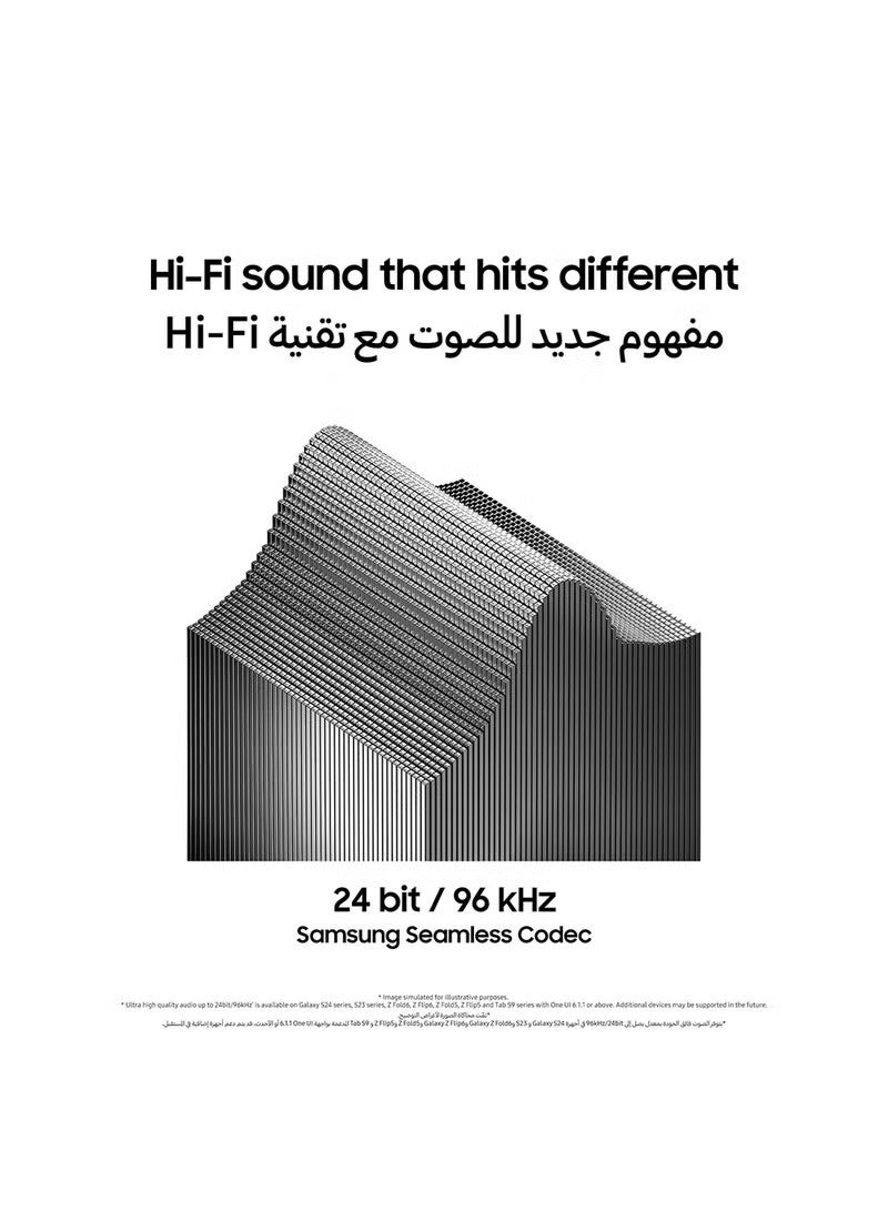 Samsung 48 mAh Galaxy Buds 3 Silver with Galaxy AI Powered Real-time Interpreter | 24-bit Hi-Fi Audio | Up to 36H Battery | IP57 Silver - Image 5