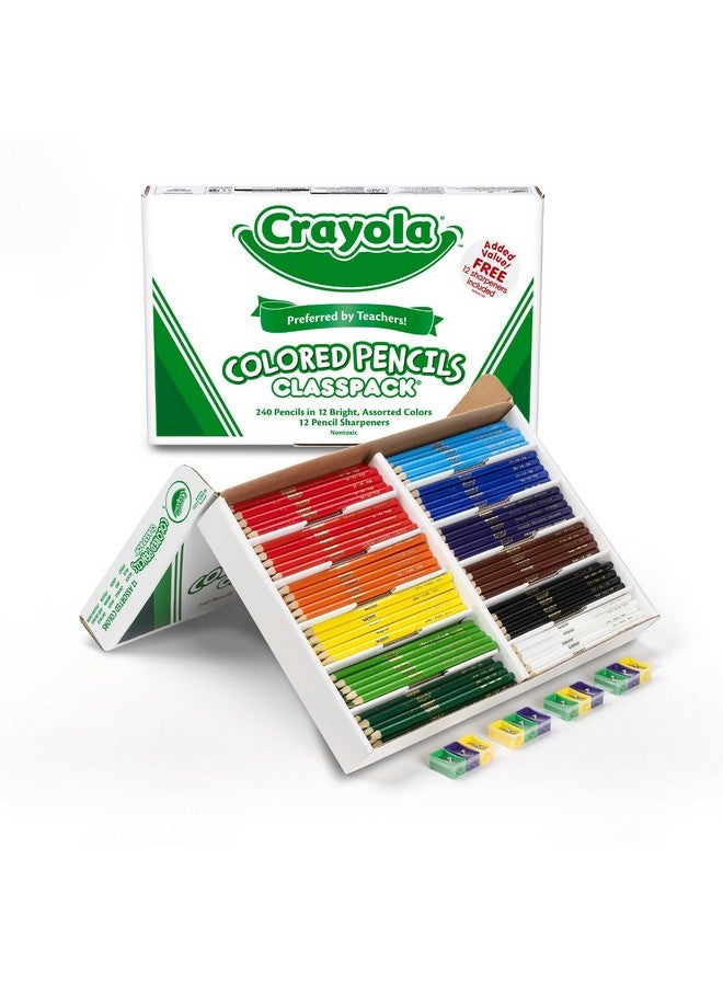 Crayola Colored Pencils Classpack (240 Ct), Bulk Classroom Supplies, Colored Pencils for School, 12 Assorted Colors, Nontoxic - Image 3