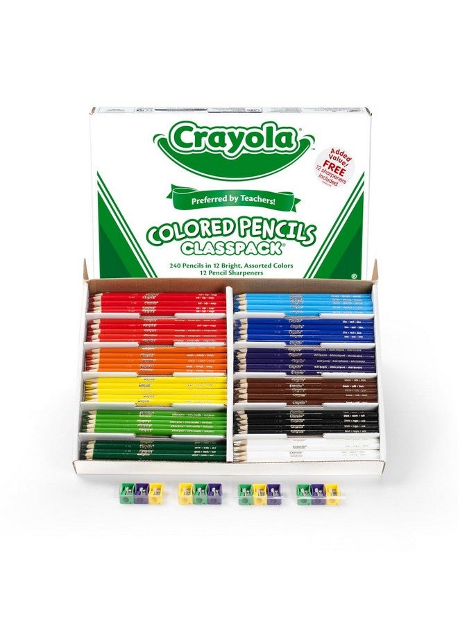 Crayola Colored Pencils Classpack (240 Ct), Bulk Classroom Supplies, Colored Pencils for School, 12 Assorted Colors, Nontoxic - Image 2