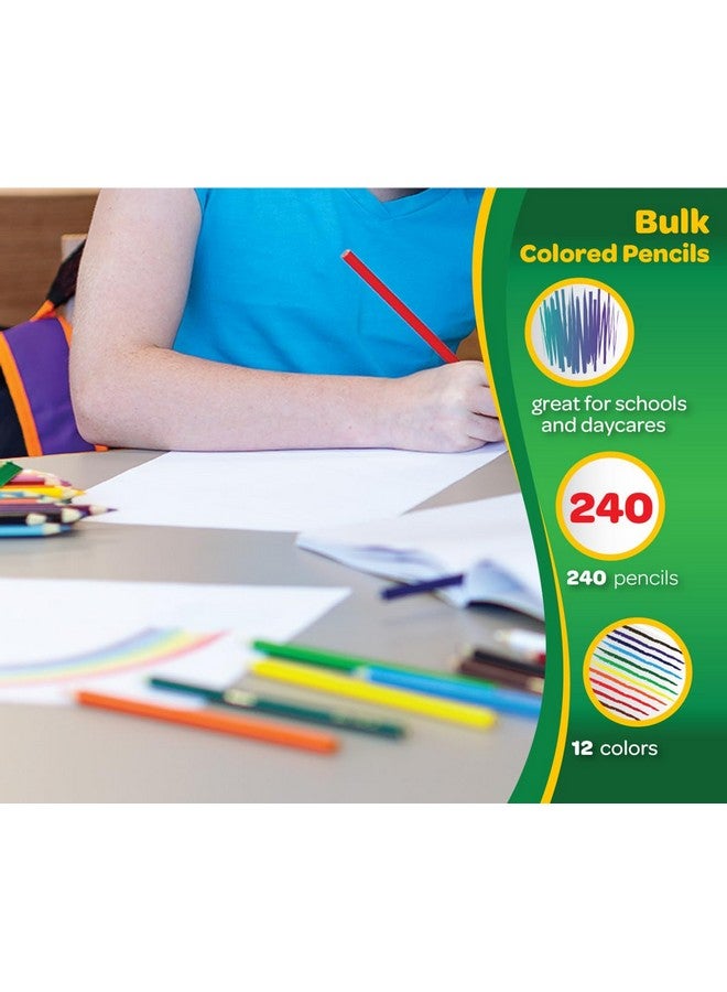 Crayola Colored Pencils Classpack (240 Ct), Bulk Classroom Supplies, Colored Pencils for School, 12 Assorted Colors, Nontoxic - Image 5