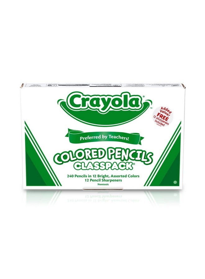 Crayola Colored Pencils Classpack (240 Ct), Bulk Classroom Supplies, Colored Pencils for School, 12 Assorted Colors, Nontoxic - Image 1