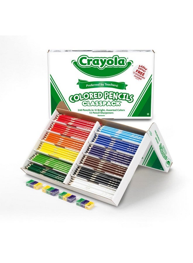 Crayola Colored Pencils Classpack (240 Ct), Bulk Classroom Supplies, Colored Pencils for School, 12 Assorted Colors, Nontoxic - Image 4