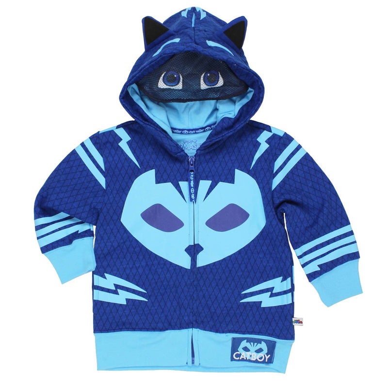 PJMASKS Little Boys' Toddler Catboy Hoodie, Blue, 3T - Image 3