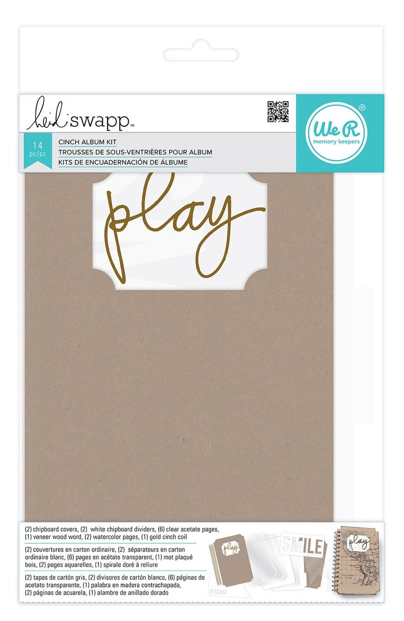 American Crafts 370607 14 Piece Heidi Swap Mixed Media Cinch Kits Chipboard Ticket Album