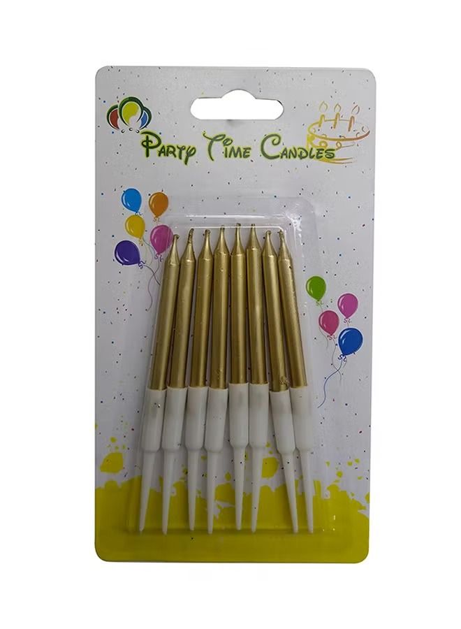 6-Piece Unscented Birthday Candle With Stand Set