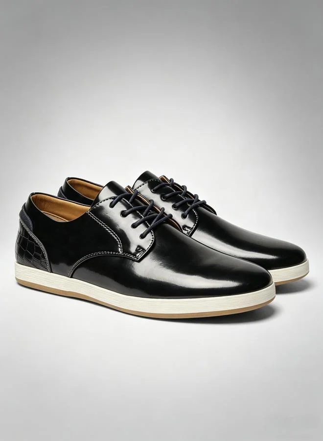 تايك تو Black Patent Casual Shoes
