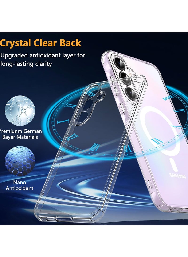 Techie Samsung Galaxy A55 5G Clear Case with MagSafe – Slim, Anti-Yellowing Cover with Camera Lens Protection, Magnetic Holder Compatible - Image 2