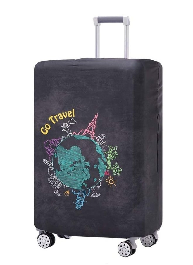 Generic Luggage Cover, KASTWAVE Water-Washable Suitcase Cover, Suitcase Protector Anti-scratch Suitcase cover for 25-28 Inch Trolley Case for Business Trip School Daily Usin (M)  - Image 2