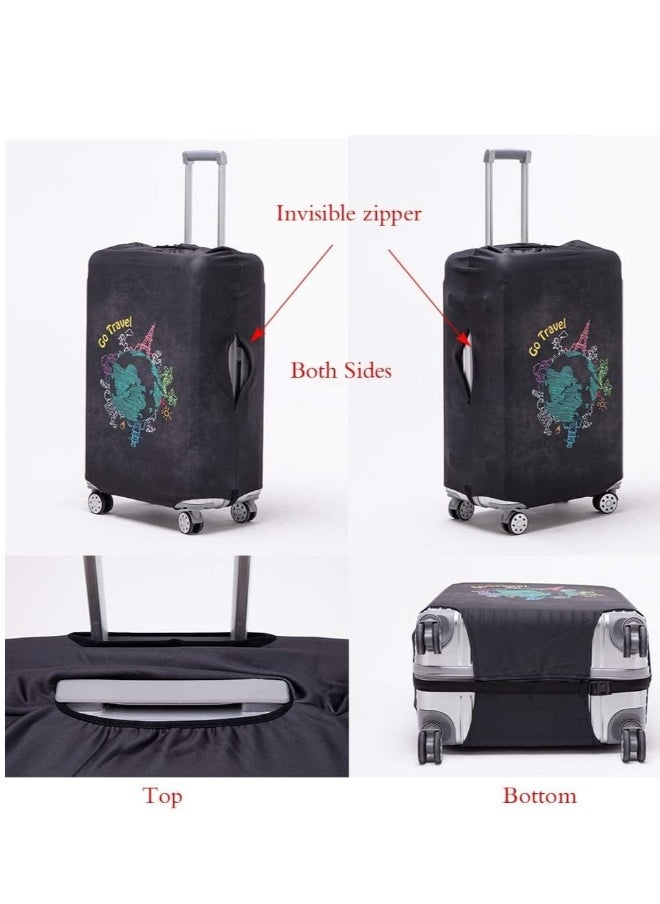 Generic Luggage Cover, KASTWAVE Water-Washable Suitcase Cover, Suitcase Protector Anti-scratch Suitcase cover for 25-28 Inch Trolley Case for Business Trip School Daily Usin (M)  - Image 3