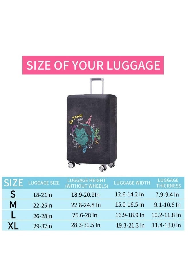Generic Luggage Cover, KASTWAVE Water-Washable Suitcase Cover, Suitcase Protector Anti-scratch Suitcase cover for 25-28 Inch Trolley Case for Business Trip School Daily Usin (M)  - Image 5
