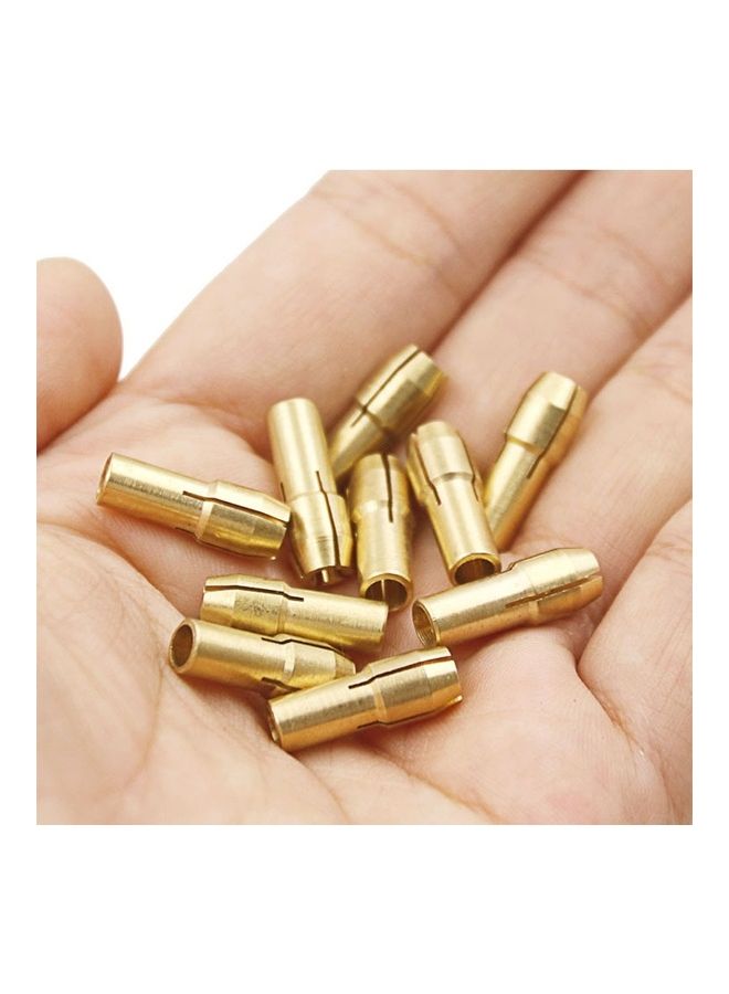 10-Piece Three-Claw Copper Clamp Nut for Electric Mill Fittings Golden - Image 4