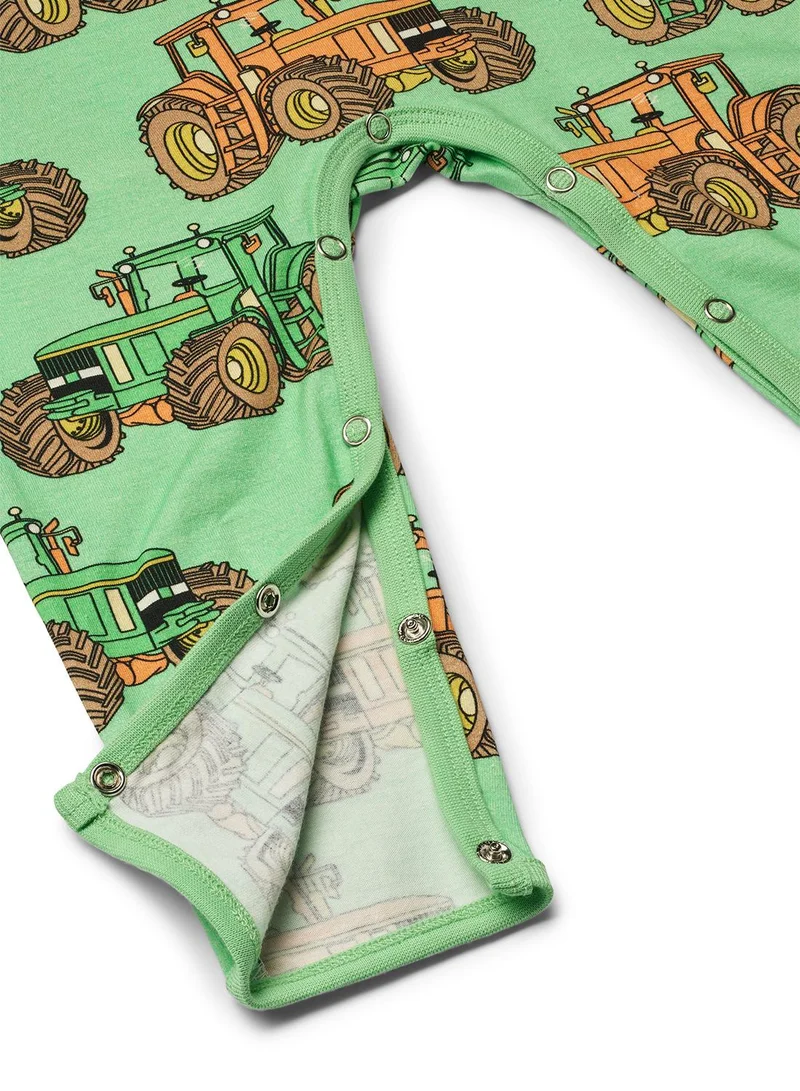 Småfolk Long-sleeved baby suit with tractors
