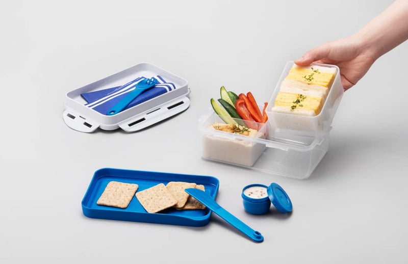LOCK & LOCK LocknLock To Go Lunch Box 1L – BPA-Free, Leak-Proof Bento Lunch Box with Compartments & Built-In Cutlery, Microwave Safe - Image 3