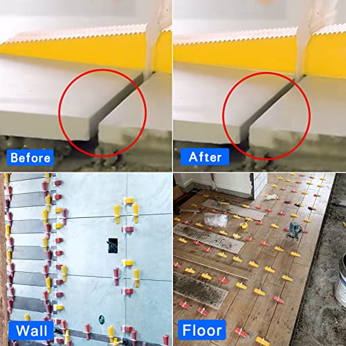 HeiLuon Tile Leveling System Clips Tiles Leveler Spacers Tile Clips 1/16 inch Tile Spacer 5500 Piece and 16 oz Rubber Mallet Hammer .Tile Tools Set for Professional Ceramic and Stone Installation - Image 5