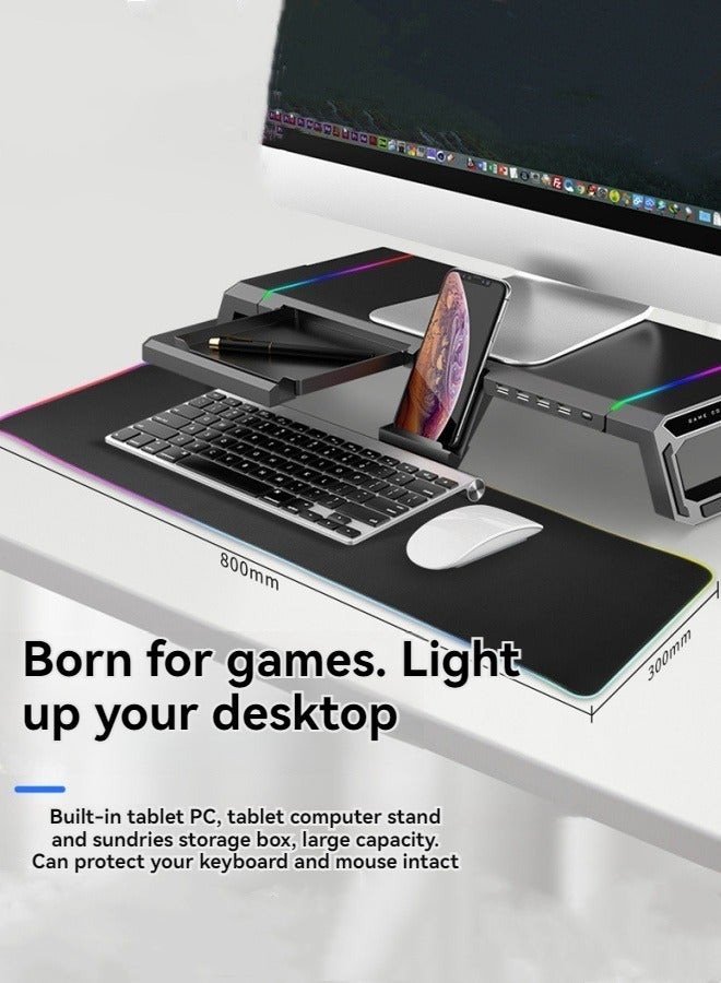 M MIAOYAN Multifunctional all-in-one monitor heightening stand laptop heightening stand RGB lighting computer stand  - Image 5
