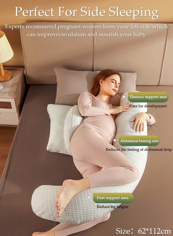 DUNISO H Shaped Full Body Pregnancy Pillow for Pregnant Women, Soft Pregnancy Body Pillow Support for Back, Hips, Legs, Belly, Maternity Pillow with Detachable and Adjustable Pillow - Image 5