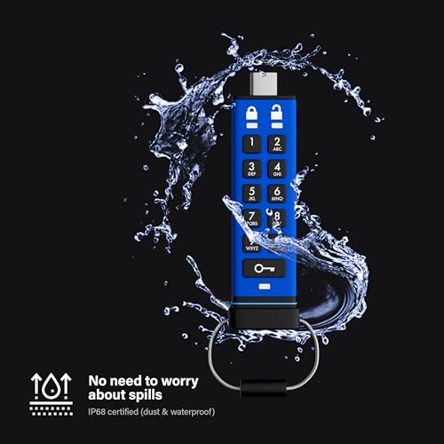 iStorage datAshur PRO+C 32GB | Secure USB Type-C Memory Stick | FIPS 140-3 Level 3 Certified | PIN Protected | Type C-A Adapter Included. - Image 4