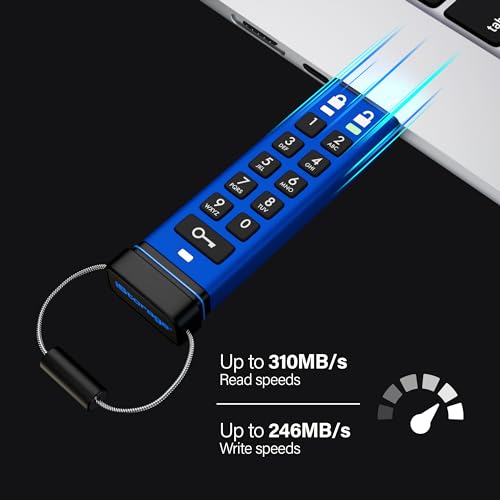 iStorage datAshur PRO+C 32GB | Secure USB Type-C Memory Stick | FIPS 140-3 Level 3 Certified | PIN Protected | Type C-A Adapter Included. - Image 5
