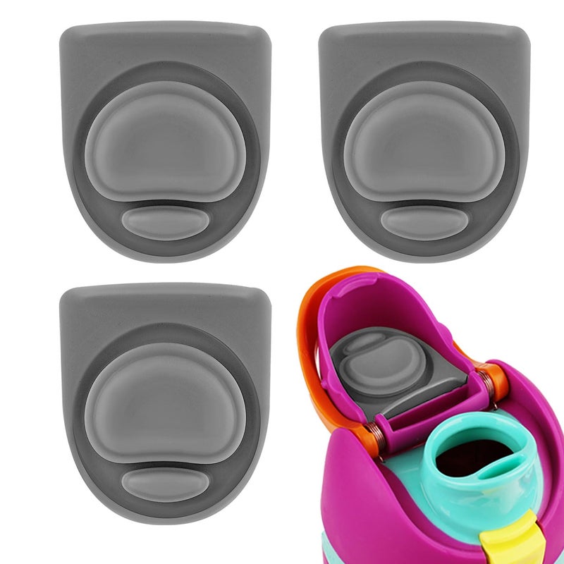 PEUTIER 3pcs Replacement Stopper Compatible with Owala FreeSip 24oz 32oz, BPA-Free Silicone Water Bottle Lid Gaskets Replacement for 19/24/32/40oz Bottle Mouth Cap Stopper Seal Parts Accessories (Grey) - Image 1
