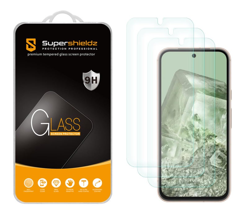 Supershieldz (3 Pack) Designed for Google Pixel 8a Tempered Glass Screen Protector, Anti Scratch, Bubble Free - Image 1