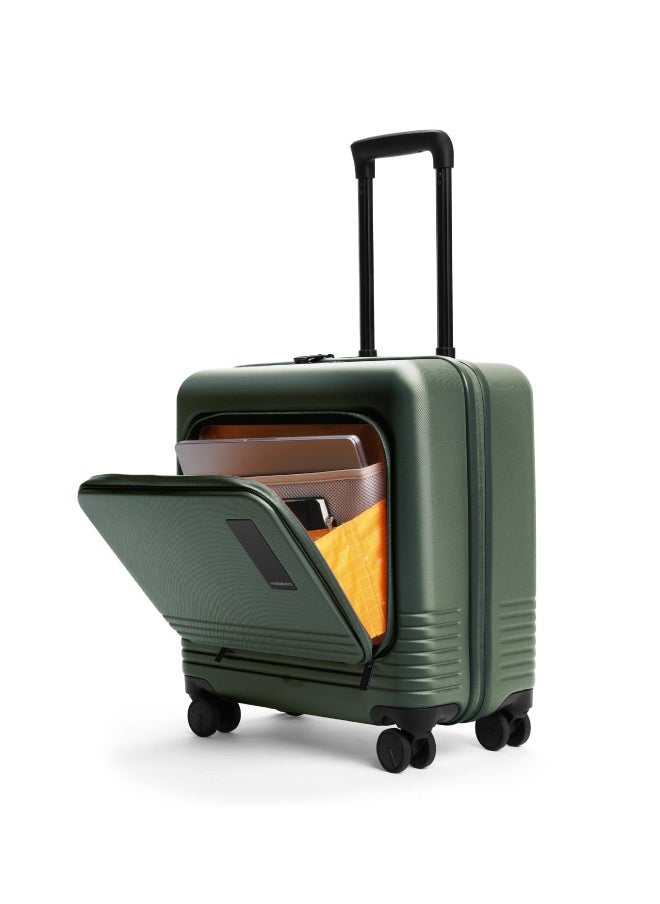 Mokobara - MOKOBARA The Cabin Overnigher Luggage Small Poly-Carbonate Hard Sided 8 Hinomoto Wheels Cabin Suitcase Trolley (Green) - Image 1