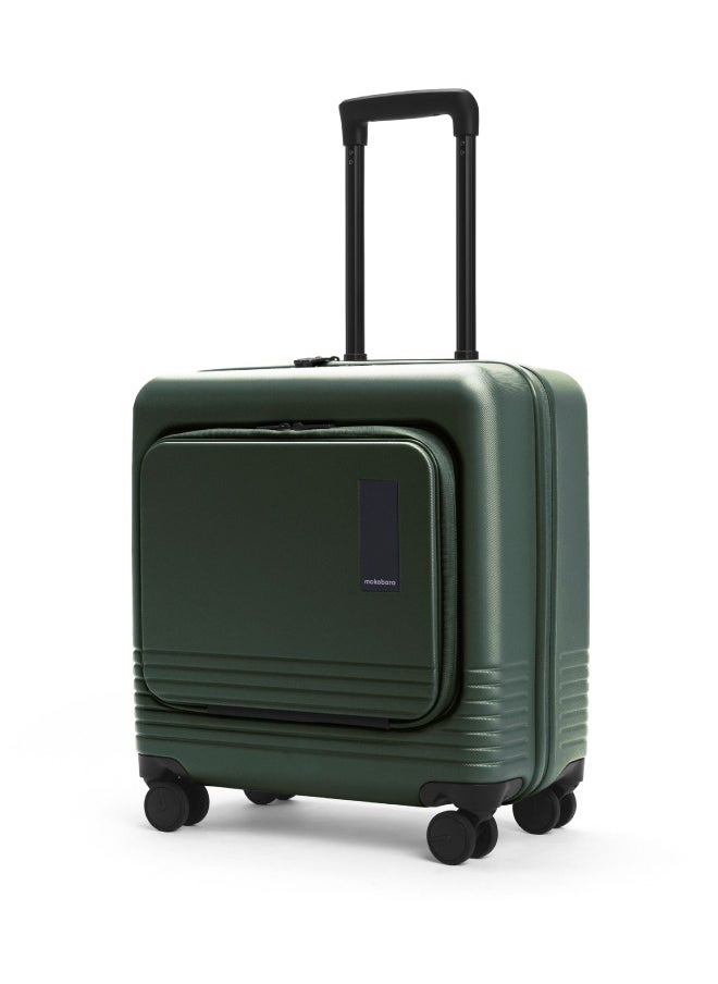Mokobara - MOKOBARA The Cabin Overnigher Luggage Small Poly-Carbonate Hard Sided 8 Hinomoto Wheels Cabin Suitcase Trolley (Green) - Image 1
