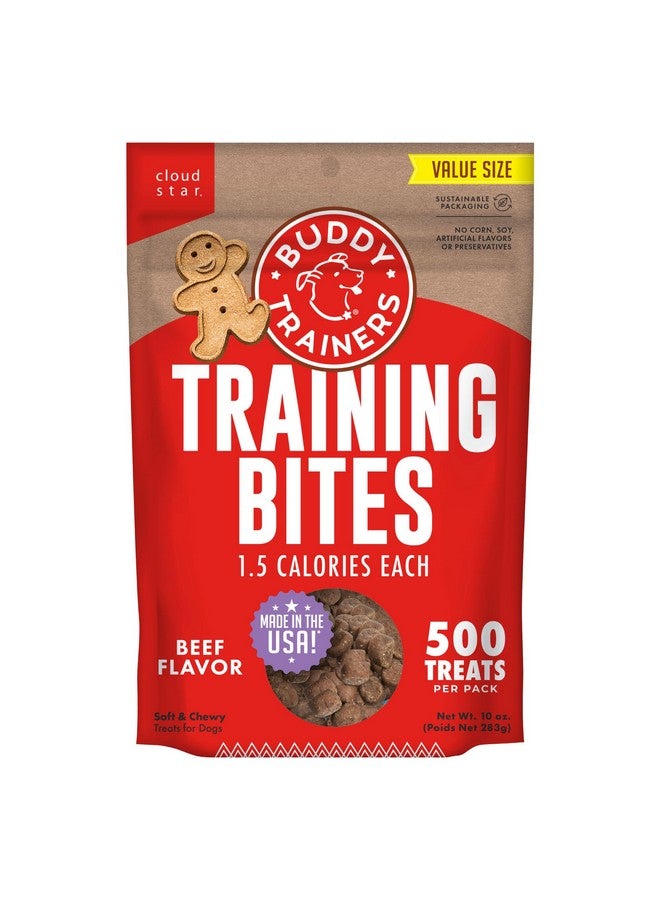 Buddy Biscuits Trainers Training Bites Soft & Chewy Dog Treats, Beef, 10 oz. Pouch - Image 1
