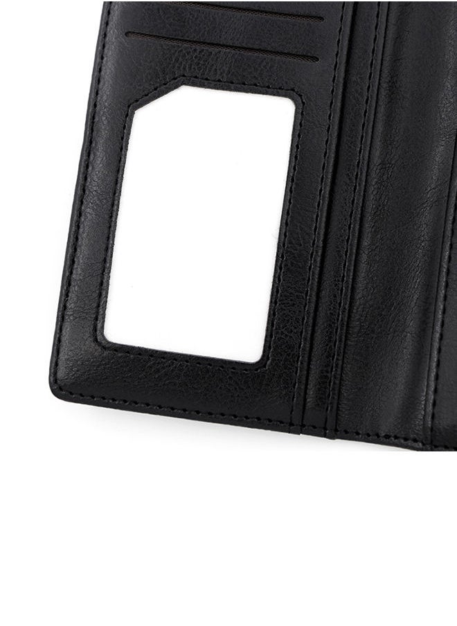 Generic - Fashion Hasp Ladies Soft PU Leather Clutch for Women Long Wallet Phone Zipper Bag Card Holder for Shopping Money Bag with Strap 19.5*10*2.5cm - Image 1