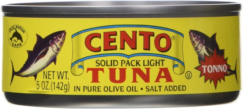 Cento تونة سنتو الخفيفة في زيت الزيتون - 5 أونصات (عبوة من 12) - Image 1