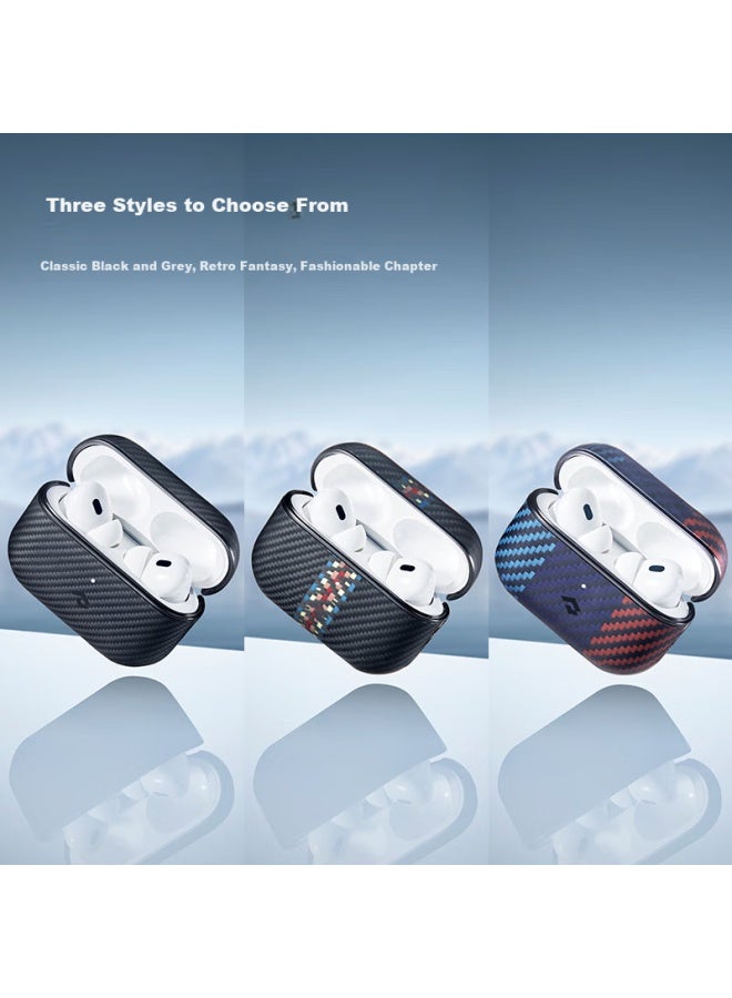 PITAKA Pitaka Apple 2nd Generation Magsafe Magnetic Ultra-thin Woven Kevlar Carbon Fiber Case Black Gray Diagonal Stripe  - Image 5