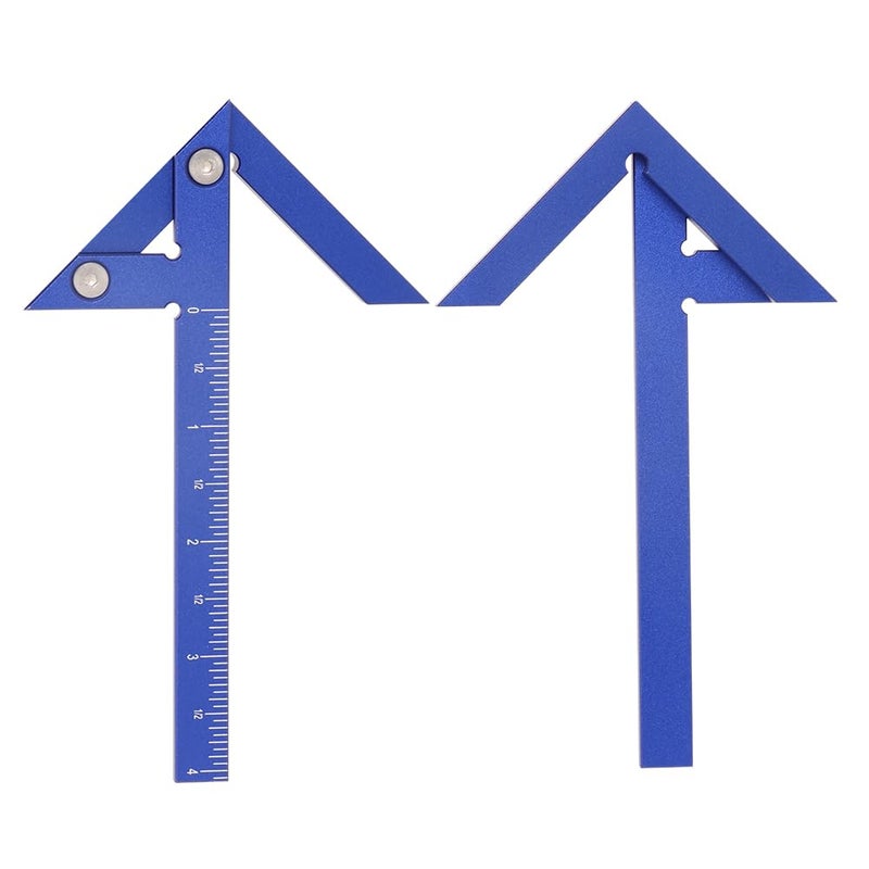 KETIPED Aluminum Imperial Circle Center Positioning, 45/90 Degree Positioning Ruler, Right Angle Positioning, Centerline Positioning, Multi-Function Arrow Ruler, High-Precision Measuring Ruler,044BL - Image 5