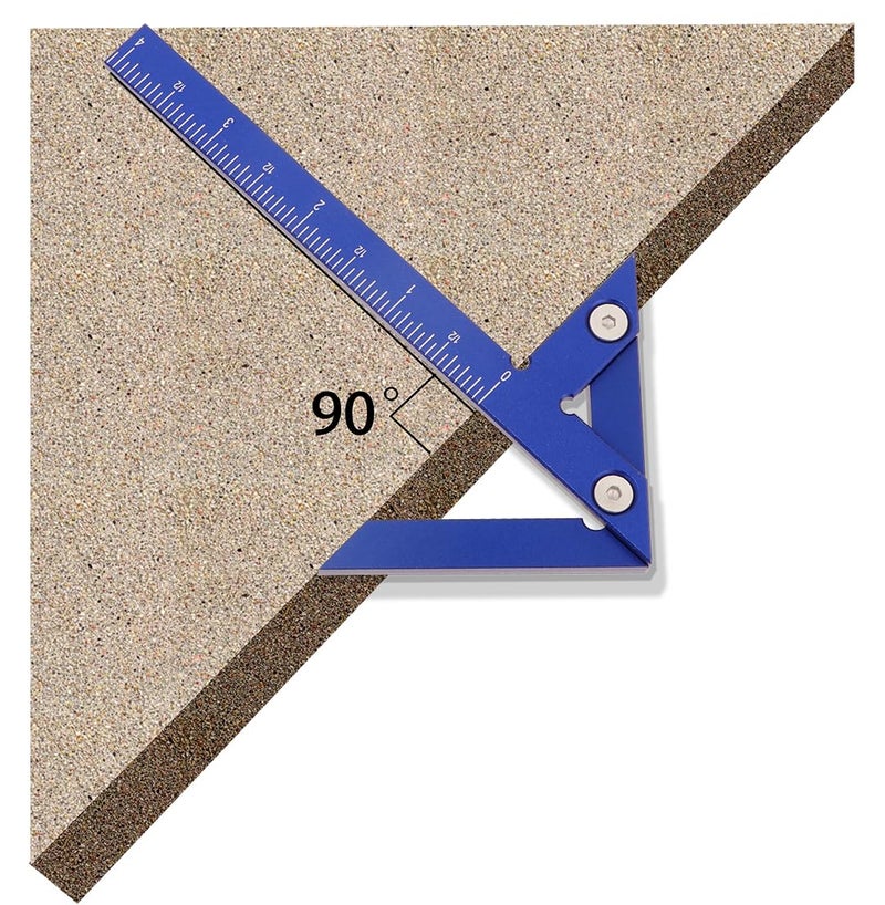 KETIPED Aluminum Imperial Circle Center Positioning, 45/90 Degree Positioning Ruler, Right Angle Positioning, Centerline Positioning, Multi-Function Arrow Ruler, High-Precision Measuring Ruler,044BL - Image 4