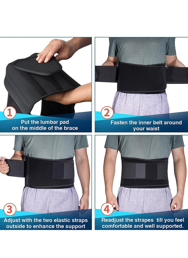 Cool Baby COOLBABY Waist Support Belt Suitable For Men And Women Back Support Belt Breathable Lumbar Support Belt Lumbar Cushion Relieve Low Back Pain Relieve Herniated Disc Sciatica Scoliosis XL Size  - Image 4