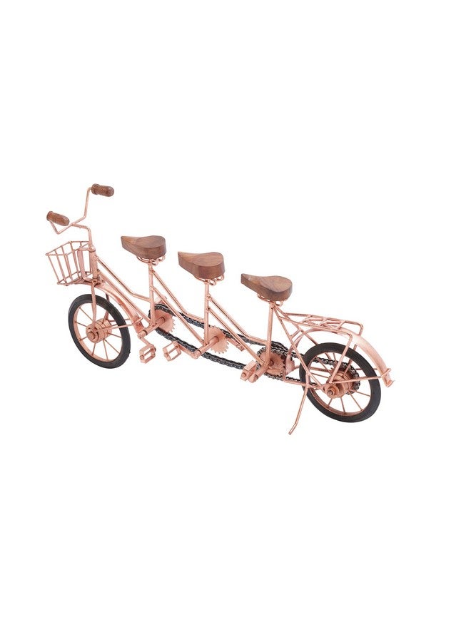 Deco 79 Antique Colonial Charming Metal Wood Cycle, Copper, Brown, Black - Image 2