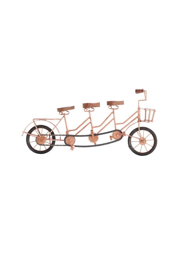 Deco 79 Antique Colonial Charming Metal Wood Cycle, Copper, Brown, Black - Image 4