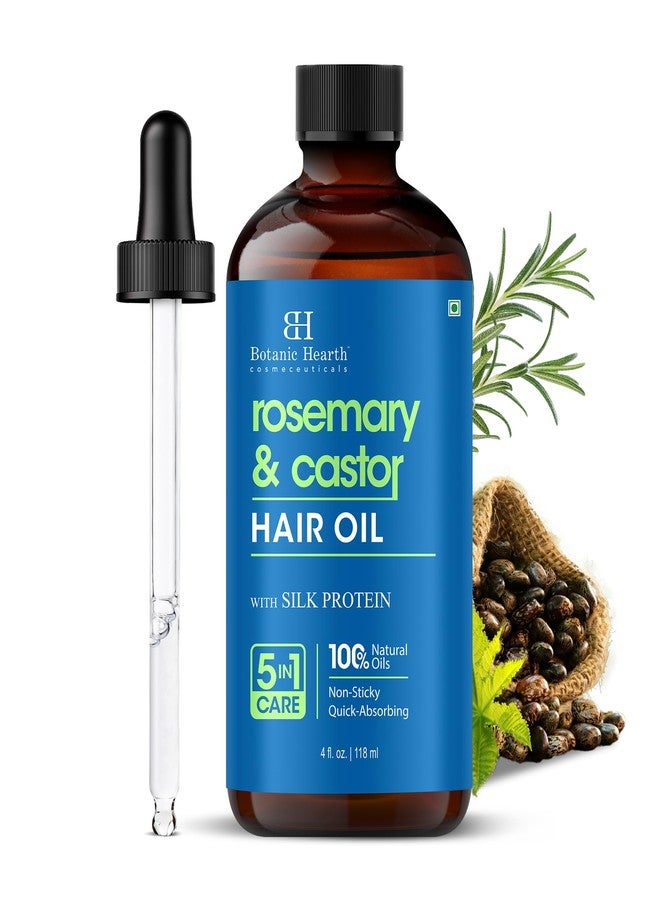 Botanic Hearth Hair Oil for Hair Growth | Strengthening Dry, Frizzy, Damaged Hair & Scalp Treatment | No Parabens or Harmful Sulfates | All Hair Types | Rosemary Castor Hair Oil - 4 Fl Oz - Image 1