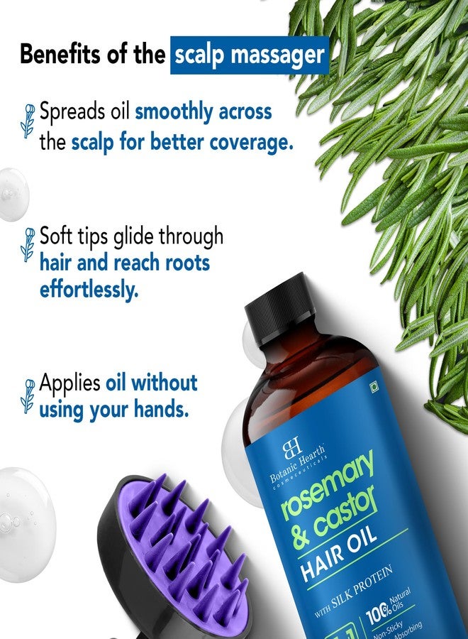 Botanic Hearth Hair Oil for Hair Growth | Strengthening Dry, Frizzy, Damaged Hair & Scalp Treatment | No Parabens or Harmful Sulfates | All Hair Types | Rosemary Castor Hair Oil - 4 Fl Oz - Image 2