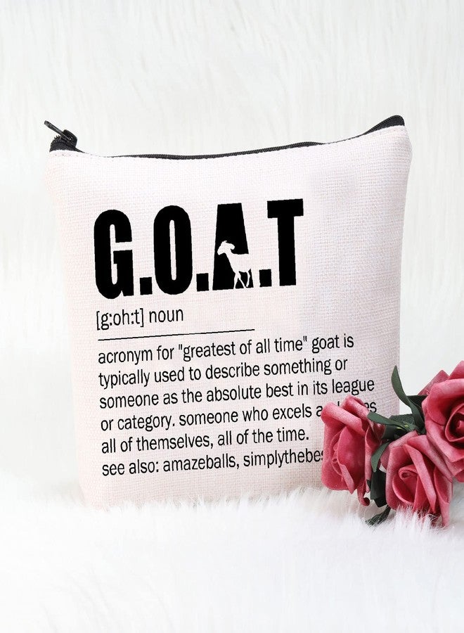 POFULL Special Person Gifts G.O.A.T Greatest Of All Time Cosmetic Bag Goat Inspirational Gift (G.O.A.T Cosmetic Bag) - Image 4
