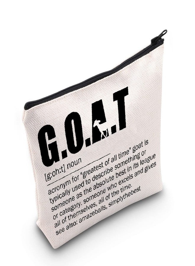 POFULL Special Person Gifts G.O.A.T Greatest Of All Time Cosmetic Bag Goat Inspirational Gift (G.O.A.T Cosmetic Bag) - Image 1