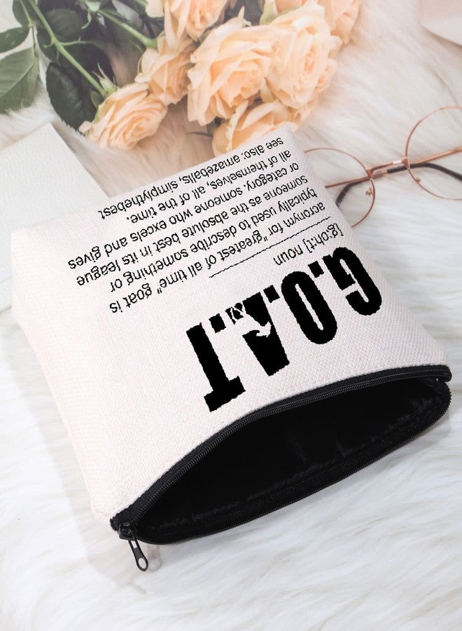 POFULL Special Person Gifts G.O.A.T Greatest Of All Time Cosmetic Bag Goat Inspirational Gift (G.O.A.T Cosmetic Bag) - Image 5