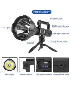 Emergency Lights 90000 Lumen LED Super Bright Searchlight, Rechargeable Spotlight Flashlight , 4 Modes Waterproof Searchlight Spotlight, for Hiking, Camping, Emergency,with Tripod And USB (W5120) - pzsku/Z285C1F5F8066E54AC9A6Z/45/_/1704624841/d1cb4437-d245-4dca-86d4-88502235febb