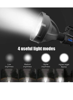 Emergency Lights 90000 Lumen LED Super Bright Searchlight, Rechargeable Spotlight Flashlight , 4 Modes Waterproof Searchlight Spotlight, for Hiking, Camping, Emergency,with Tripod And USB (W5120) - pzsku/Z285C1F5F8066E54AC9A6Z/45/_/1704624843/86d6d5b9-aa0c-4614-ab0f-452cc2d740c6