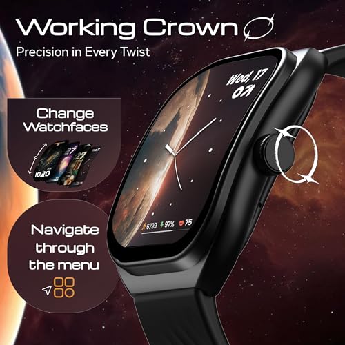GOBOULT Trail Pro Smartwatch 2.01'' 3D Curved Screen+AMOLED, BT Calling 5.3, 600 Nits Brightness, IP68, 250+ Watchfaces, 120+ Sports Modes, AI Voice Assistant, SpO2 Tracking (Black) - Image 5