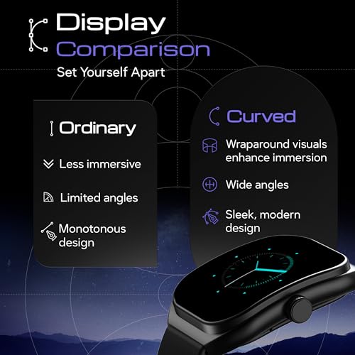 GOBOULT Trail Pro Smartwatch 2.01'' 3D Curved Screen+AMOLED, BT Calling 5.3, 600 Nits Brightness, IP68, 250+ Watchfaces, 120+ Sports Modes, AI Voice Assistant, SpO2 Tracking (Black) - Image 4